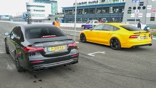 802HP Stage 2 Mercedes E63S AMG vs. Stage 3+ Audi S7!