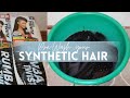 HOW TO: WASH YOUR CROCHET HAIR BEFORE INSTALLING | ACV RINCE | La Teish