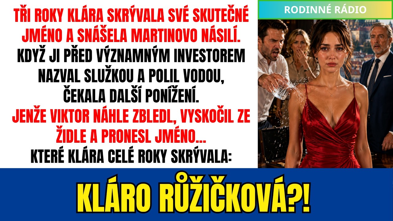 Ten den v Martinově pracovně jsem stála v mokrých šatech a poslouchala, jak mě před svým nejdůležitějším hostem nazývá služkou. Tři roky jsem snášela jeho rány a výsměch, protože jsem si myslela,...