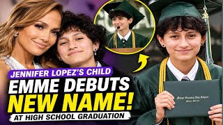 Jennifer Lopez’s child Emme debuts new name at high school graduation ceremony