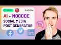 Social media post generator in 10 minutes using chatgpt  bubbleio tutorials  planetnocodecom