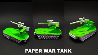 Paper tank with Weapons | war vehicles with machine gun  | make a paper origami army tank With Gun