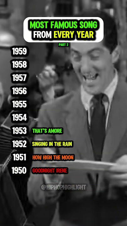 Most Famous Songs By Year (1950-1959)