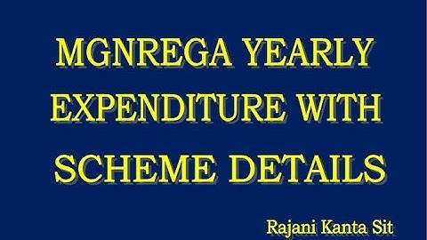 NREGA YEARLY EXPENDITURE WITH SCHEME DETAILS (in Excel)