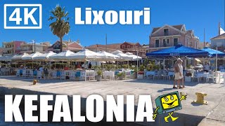 Lixouri, Kefalonia, Greece Walking Tour 4k 60fps