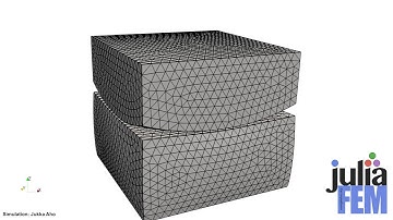 Contact mechanics - frictionless 3d contact