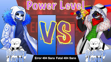 Error 404 Sans vs Fatal 404 Sans Power Level