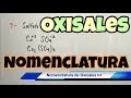 Nomenclatura de SALES OXISALES (nombre y fórmula)