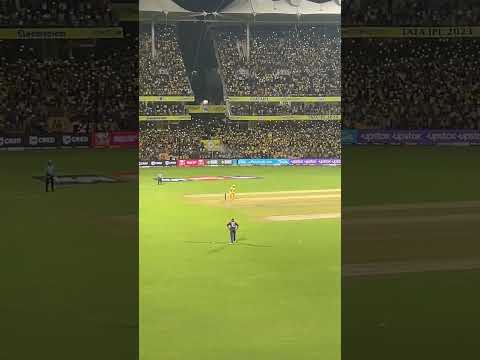 Dhoni 12(3). Double six in LSG vs CSK match #chennaisuperkings # Chepauk #livestream