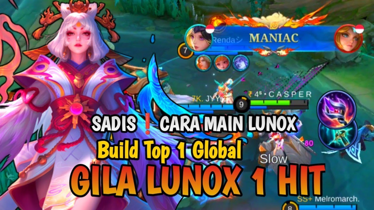 SAYA PAKAI BUILD 1HIT DI LUNOX❗SEKALI COMBO LANGSUNG MANIAC: BUILD LUNOX TERSAKIT 2025 