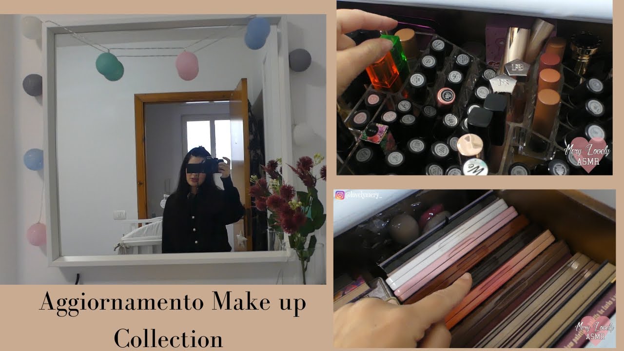 ASMR TI MOSTRO LA MIA MAKEUP COLLECTION ATTUALE DOPO DECLUTTERING 💄| Show & Tell