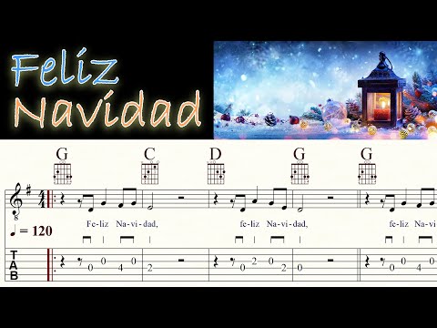 FELIZ NAVIDAD JOSÉ FELICIANO Complete Acoustic Guitar Lesson Tutorial TAB Sheet Music