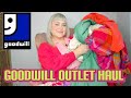 CRAZY Goodwill Outlet Haul + Try on Thrift haul *my best bins finds EVER*