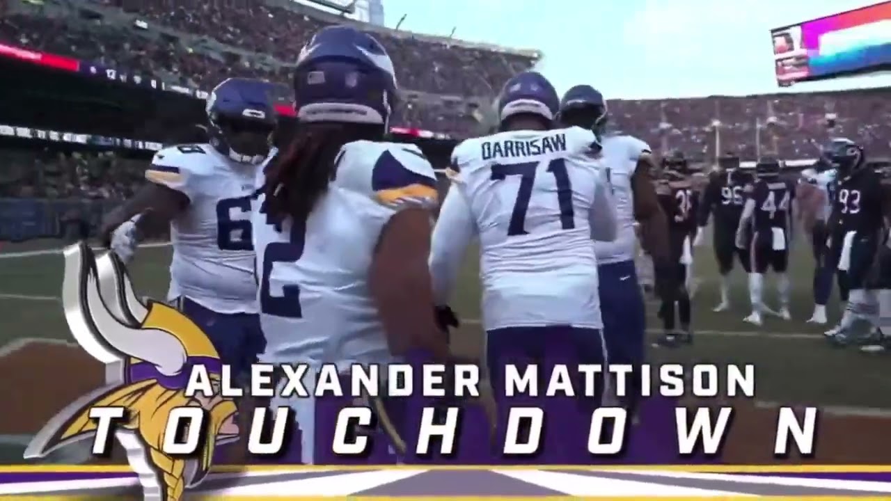 Alexander Mattison 1 Yard Touchdown Run | Vikings vs Bears
