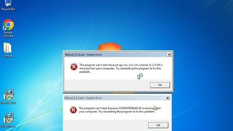 How to fix api-ms-win-crt-runtime-I1-1-0.dll  and VCRUNTIME140.dll missing error windows 7