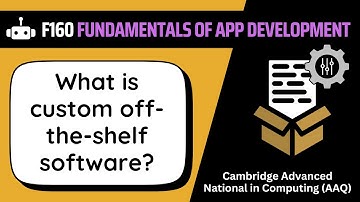 Custom Off-the-Shelf Software | 1.3.3b | OCR AAQ | Application Development | F160