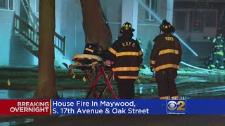 Maywood Fire Destroys Two-Story Home