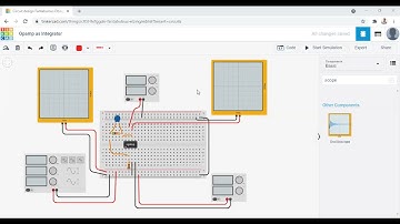 Op-Amp Integrator| Designing of Op-amp as Integrator| Op-amp| Tinkercad designing|