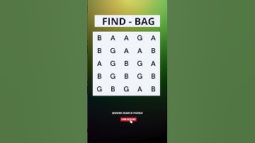Find BAG  in this word search 🔎 #WordSearch #BrainChallenge #FindTheWord #HiddenWord #puzzletime