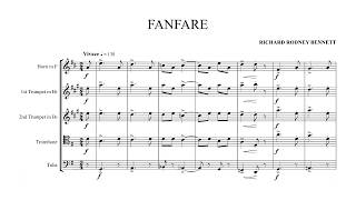 [Score] Richard Rodney Bennett - Fanfare (1962) for brass quintet