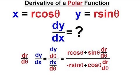 Calculus 2: Polar Coordinates (6 of 38) Finding the Derivative of a Polar Function