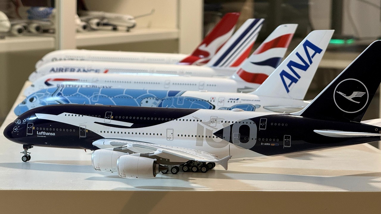 希少品 1/200 ヴァージン アトランティック A380 Lufthansa Airbus A380 / 100th Anniversary ! 1:200 Diecast model