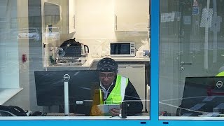 Gatehouse Security Guard Too Busy Watching TikTok Videos 🤣🎥🛸❌