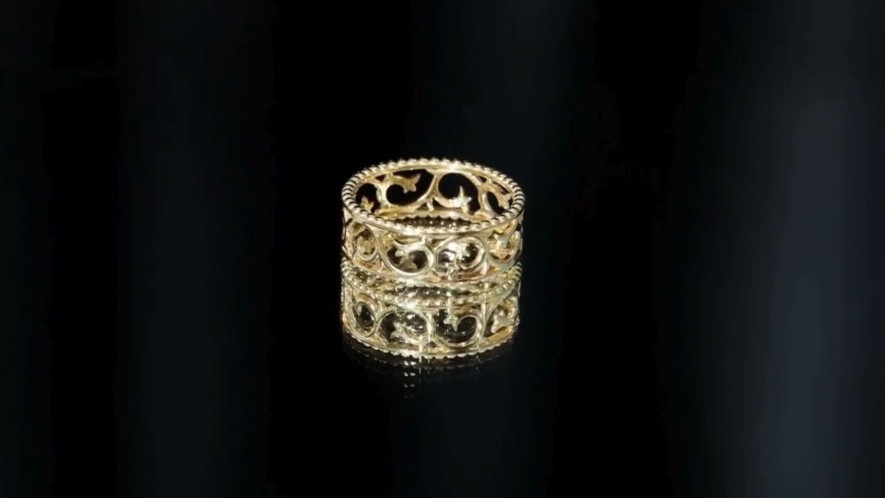 Wedding Band Ring for Women, Filigree Band - Ideal for Gift