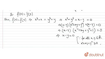 Show that , the function f: RR rarr RR defined by f(x) =x^(3)+x is bijective, here RR is the set...
