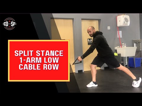 Split Stance 1 Arm Low Cable Row