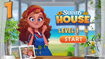 Merge Manor: Sunny House - Level 1 - 4 Gameplay Part 1 [ Android, iOS ] HD