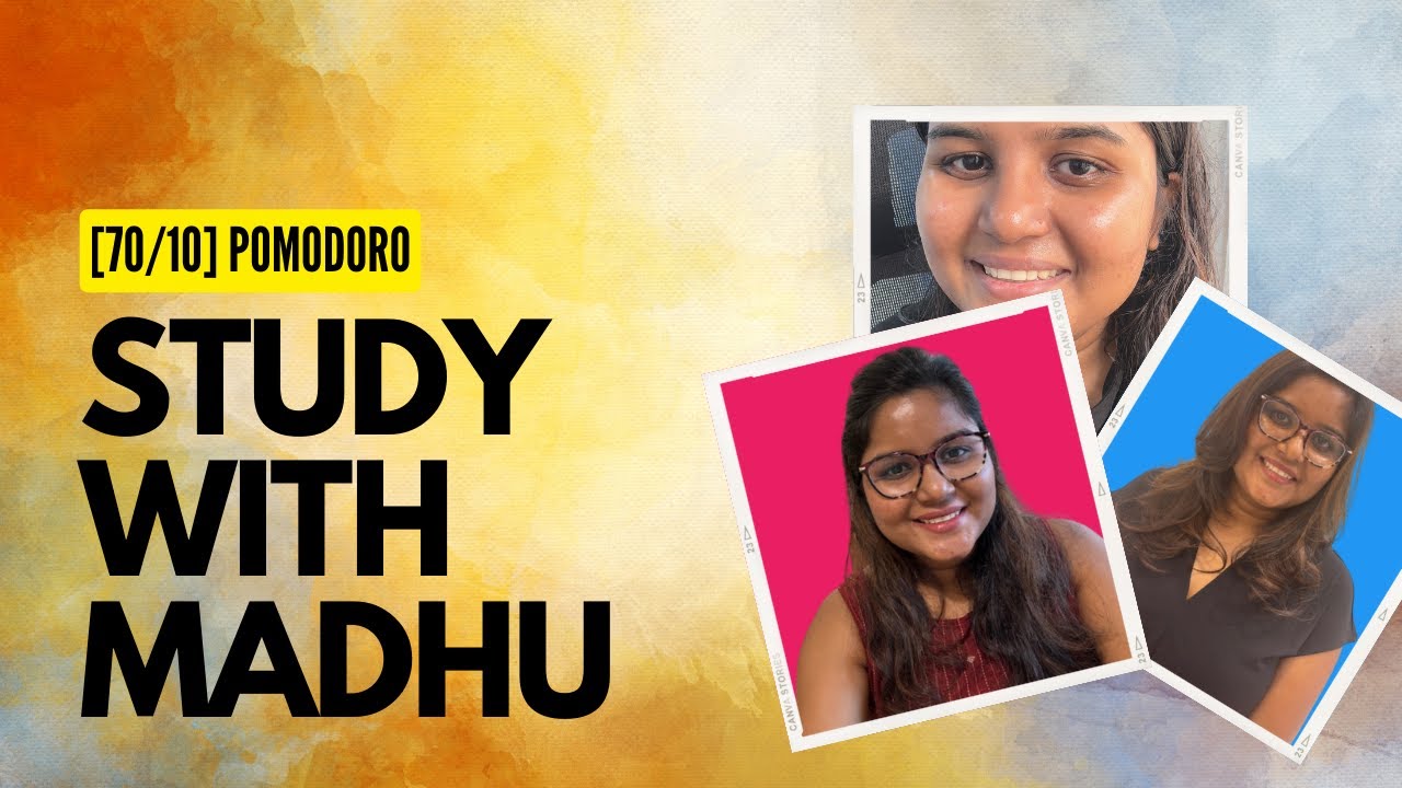 LIVE STUDY WITH ME | Calm Music 🎹 I CA Madhu Thakuria | Pomodoro 70/10 ...