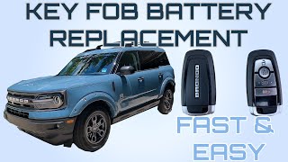 How to Replace a Dead Battery in a 2021 Ford Bronco Sport Key Fob Remote -- FAST & EASY Maintenance by jakeguitar01 2,031 views 2 years ago 1 minute, 45 seconds