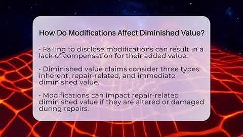 How Do Modifications Affect Diminished Value? - Auto Coverage Explained