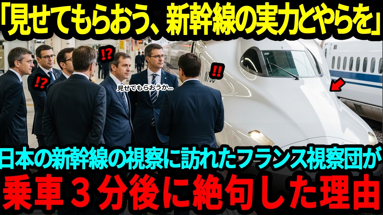 【海外の反応】「見せてもらおうか、新幹線の実力とやらを   」フランス鉄道視察団が調査のために新幹線に乗車したわずか3分後に態度が豹変した理由
