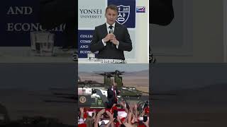 "You Opened Pandora's Box" President Macron Scolds The US &amp; Israel For Attacking Iran #shorts