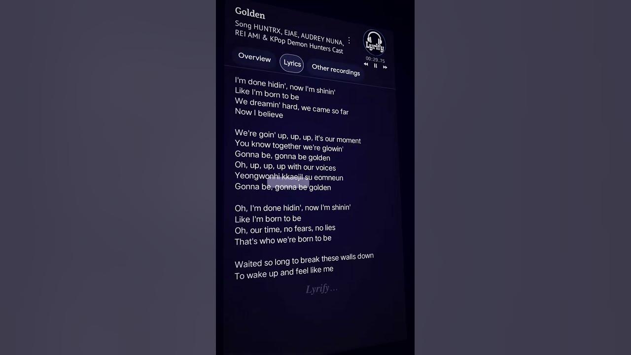 GOLDEN:Song HUNTRX,EJAE,AUDREY NUNAA,REI AMI & KPop Demon HUNTERS CAST LYRICS VIDEO GOLDEN:Song HUNTRX,EJAE,AUDREY NUNAA,REI AMI & KPop Demon HUNTERS CAST LYRICS VIDEO