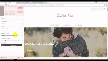 Change Typography Settings  on  Kalon Pro  WordPress Theme