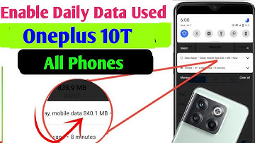 Oneplus 10t 5g Enable daily data Used |Oneplus 10t 5g Enable Data Usage Notification Bar