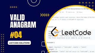 #04 Valid Anagram - Leetcode 242 [Leetcode Solutions]