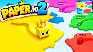 😱👑 From Small to MAP KING! | Paper.io 2 Gameplay 🟨🔥