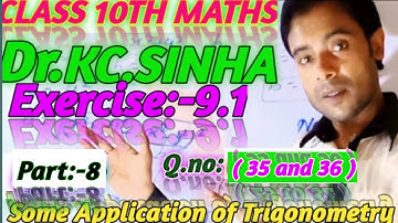#class 10th kc sinha maths solution ch_9 Ex_9.1 Part_8 Q.no 35 and 36 bihar board ##RRR MATHS GURU##