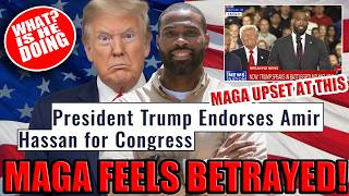 TRUMP ENDORES A Black MAGA  Amir Hassan AND  Trump’s MAGA  are not happy ABOUT IT! Amir Hassan. 📱