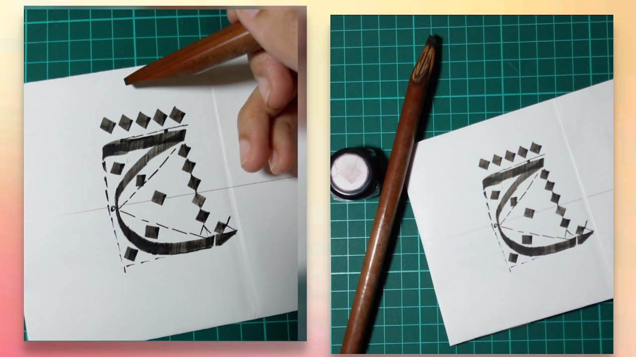 How to write ح/ج in arabic calligraphy| How to write ح/ج in thuluth ...