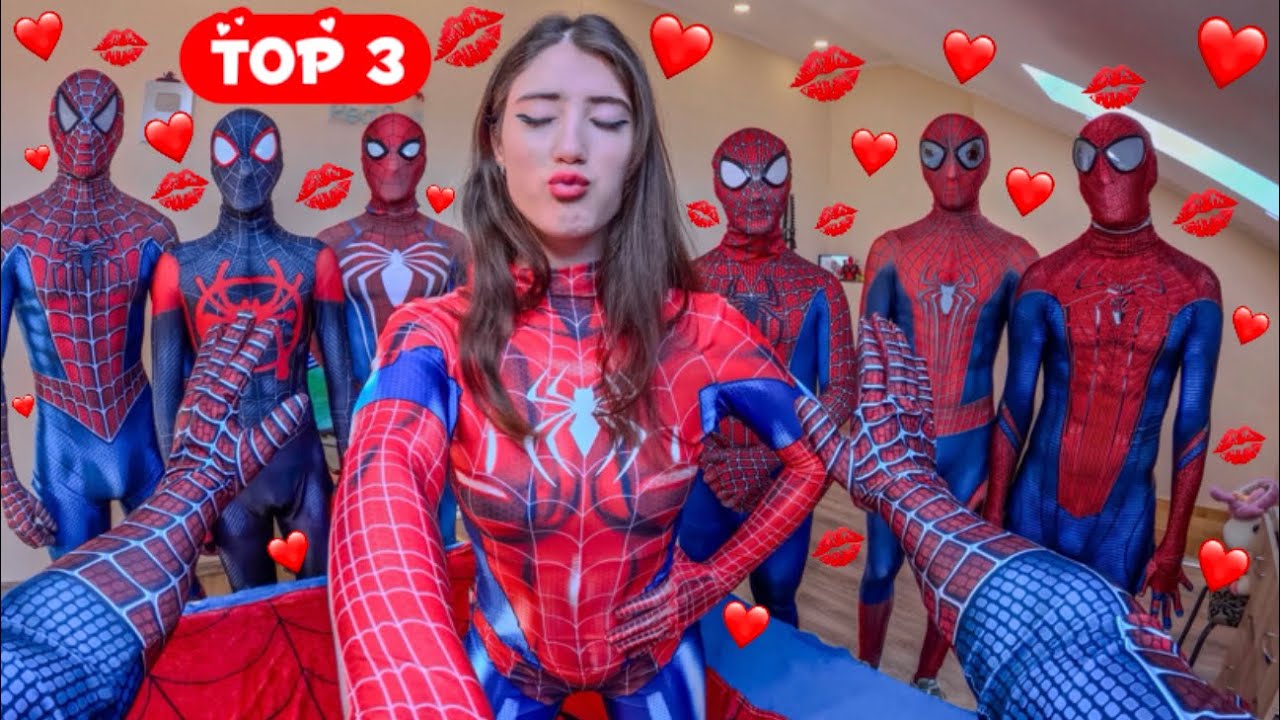 BEST 3 MIX CRAZY NEIGHBOR GIRL IN LOVE WILL NOT LEAVE TEAM SPIDER-MAN ALONE (Love Parkour POV)