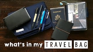 What's In My Travel Bag - Traveler's Notebook Travel Setup