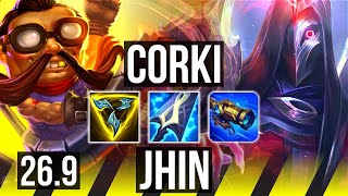 CORKI &amp; Karma vs JHIN &amp; Pyke (ADC) | Good KDA: 23/2/9, 61K damage | EUW Challenger | 26.9
