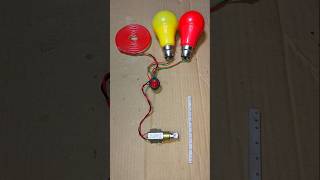 Powering Two LED Light &amp; Neon Strip Light With Rack and Gear Motor Generator #dcmotor #tech #shorts