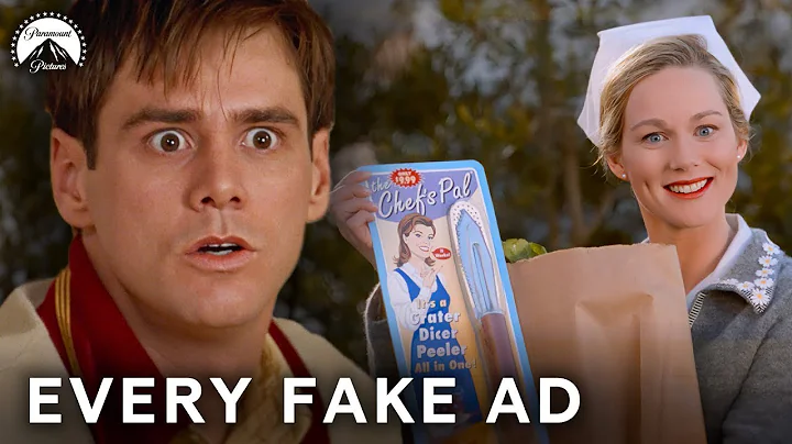 Every Time Jim Carrey Spots a Fake Ad |The Truman Show | Paramount Movies