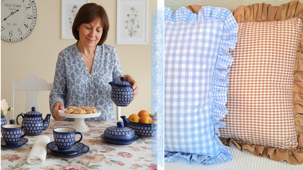 Fairytale Morning in a German Cottage | Ruffle Pillows & Fabrics 🌸